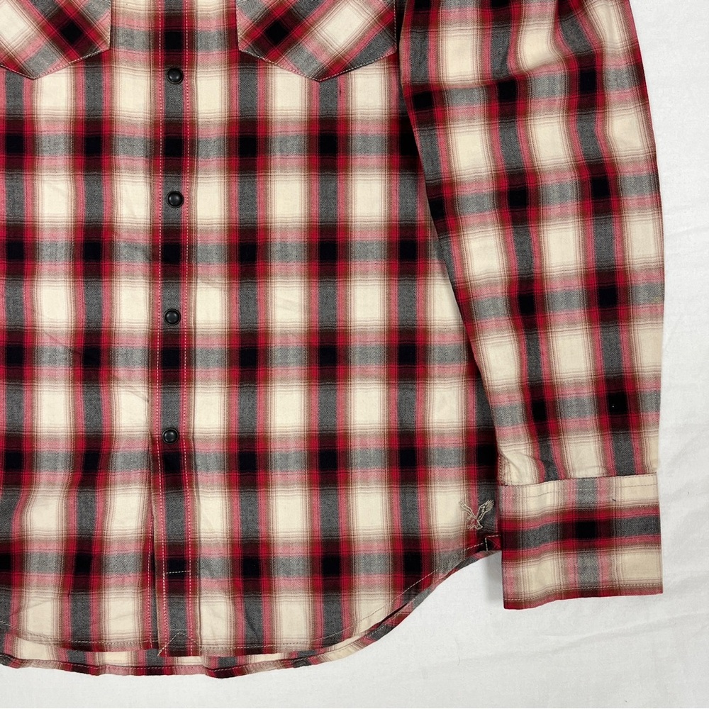American Eagle Western Button Down Plaid Shirt Vi… - image 3